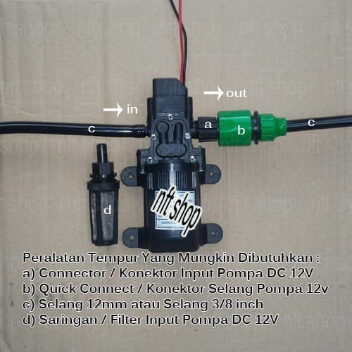 Connector / Konektor Input Pompa DC 12V