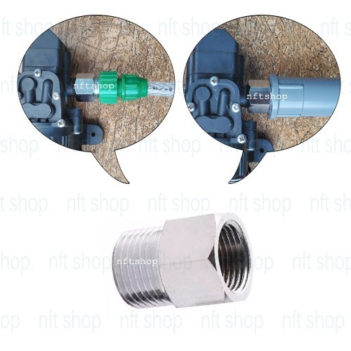 Connector Sambungan 18mm Pompa DC ke Drat 1/2 Inch