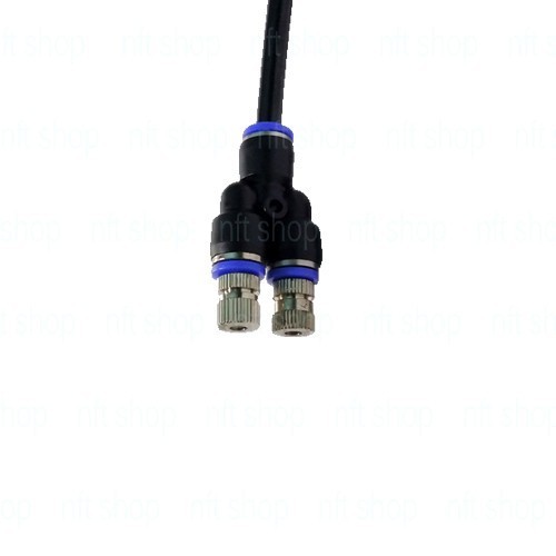 Double Misting Nozzle Kabut - Embun 0.1mm Selang PU 6mm