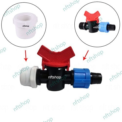 Driptape Check Valve / Kran Canister Drat 1/2 3/4 Selang 5/8 Inch