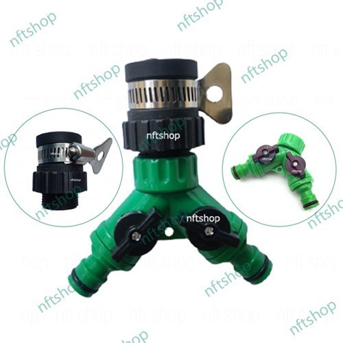 Sambungan Selang Air Kran Polos Cabang 2 Quick Release