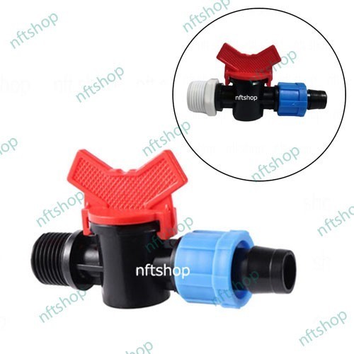 Valve / Keran Drip Tape 1/2 Inch Ke Selang 16mm/20mm atau 5/8 Inch
